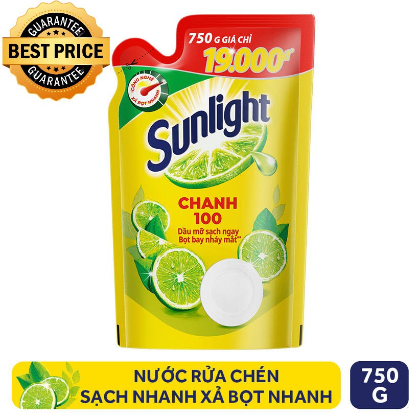 Nước rửa chén Sunlight Chanh túi 750g