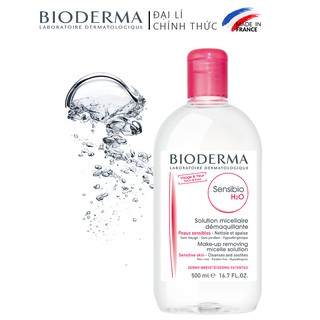 Nước tẩy trang Bioderma 500ml cho da nhạy cảm - Bioderma Sensibio + Sebium H2O 500ml - CHÍNH HÃNG