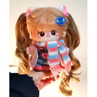 Lọn tóc tơ hai bên cho bé doll 20cm
