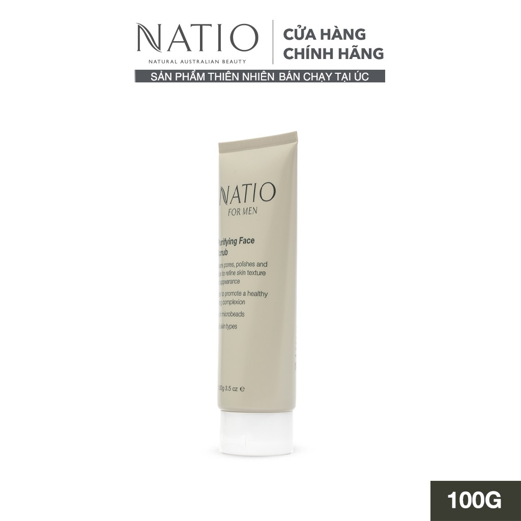 Kem Làm Sạch Tế Bào Chết Thanh Lọc Da Cho Nam Natio For Men Purifying Face Scrub 100g