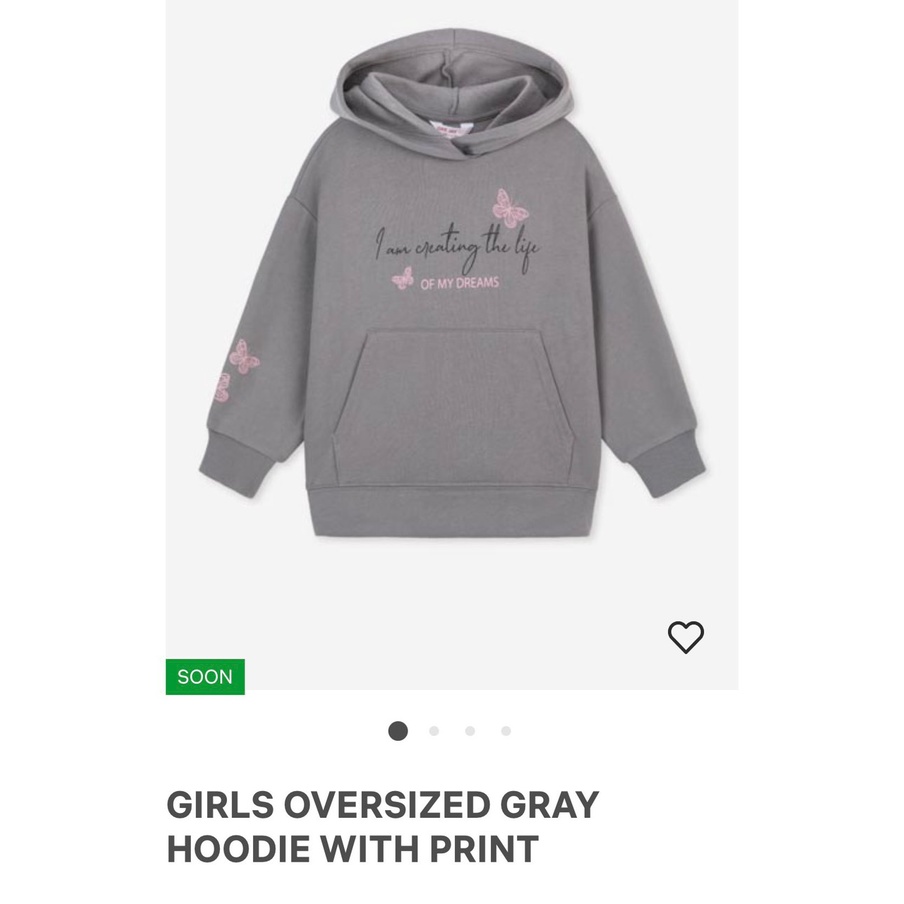 Bộ nỉ hoodie bé gái họa tiết ngực