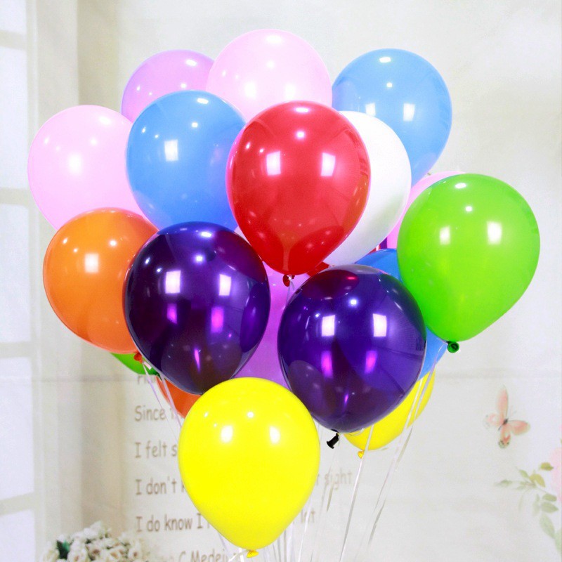 Set 100 bong bóng trang trí tiệc cưới 10inch