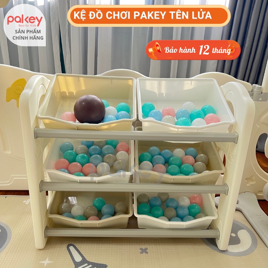 Kệ đồ chơi cho bé Pakey hình Rocket Cao cấp, Kệ để đồ cho bé đa năng nhập khẩu chính hãng
