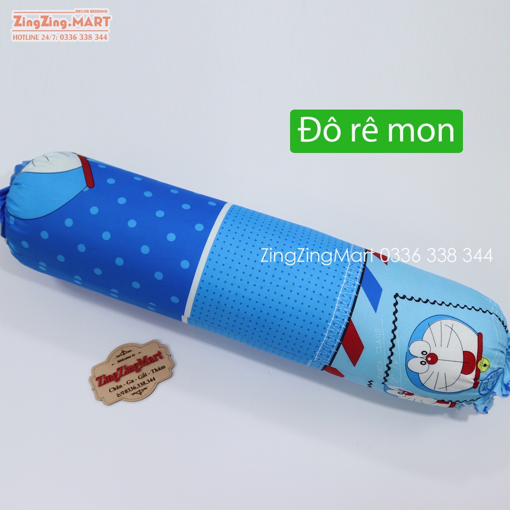 [Sale cực chất] Vỏ gối ôm Cotton Poly, Kích thước 35 x 105 cm, Mẫu Doraemon