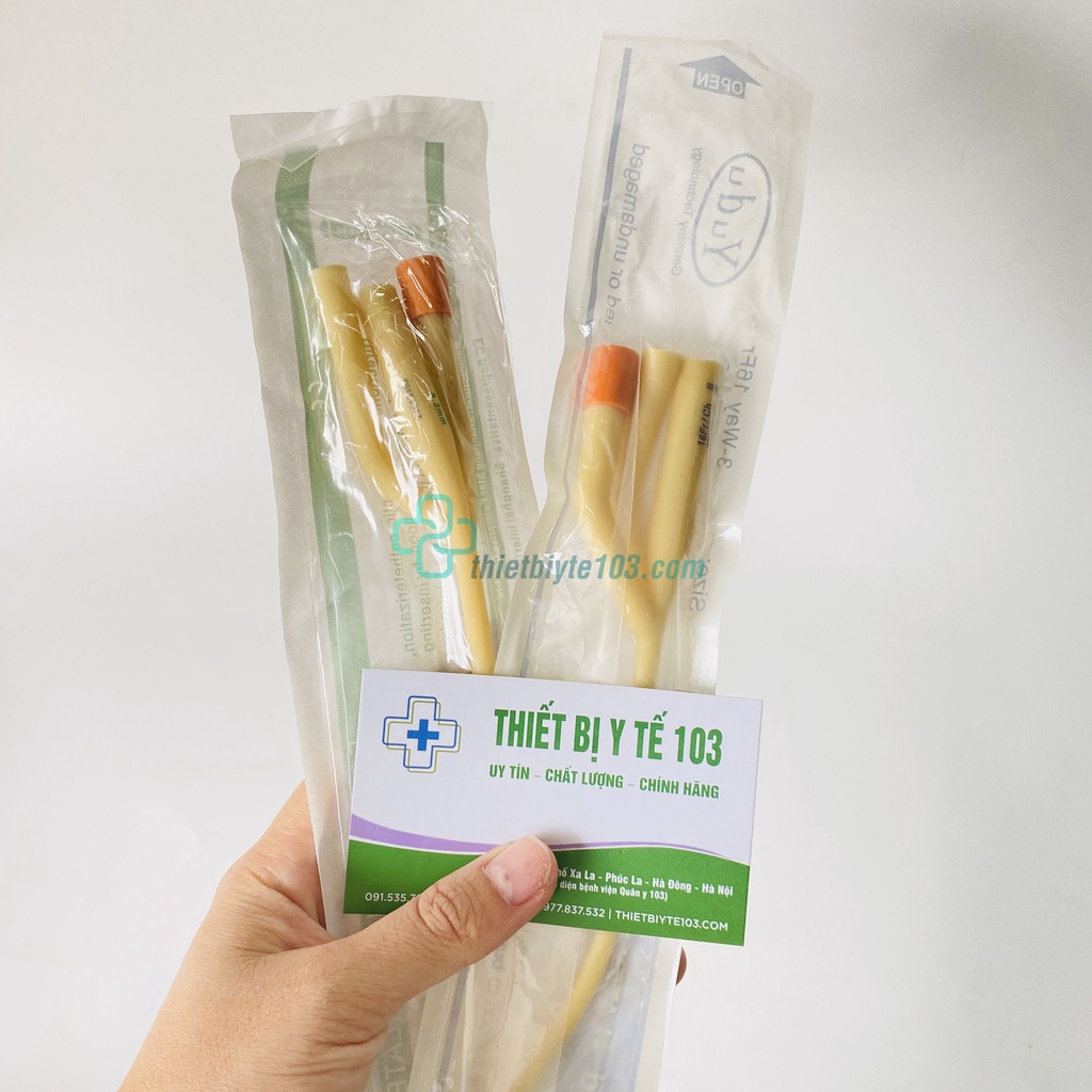 Ống Thông Tiểu 2, 3 Nhánh SONDE FOLEY Các Size 12fr 14fr 16fr 18fr 20fr 22fr - Chất Liệu Cao Su, Dễ Sử Dụng
