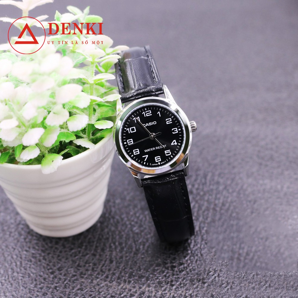 Đồng hồ nữ dây da Casio Standard chính hãng Anh Khuê LTP-V001L-1BUDF