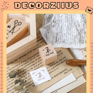 Con dấu gỗ mini trang trí bullet journal, sổ lưu niệm, planner