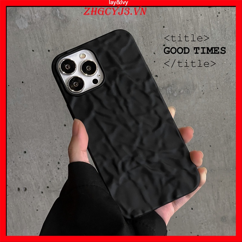 Ốp Điện Thoại Silicon IMD Mềm Họa Tiết Lá Thiếc Đen Hoạt Hình Cho IPhone 7Plus XS XR XSmax 11/12/13 Pro Max