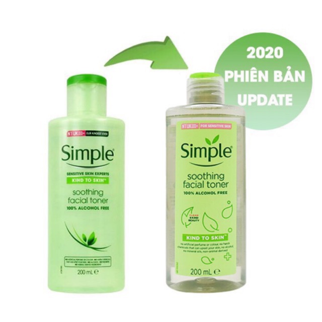 Nước Hoa Hồng Simple 200ml Mẫu Mới 2020