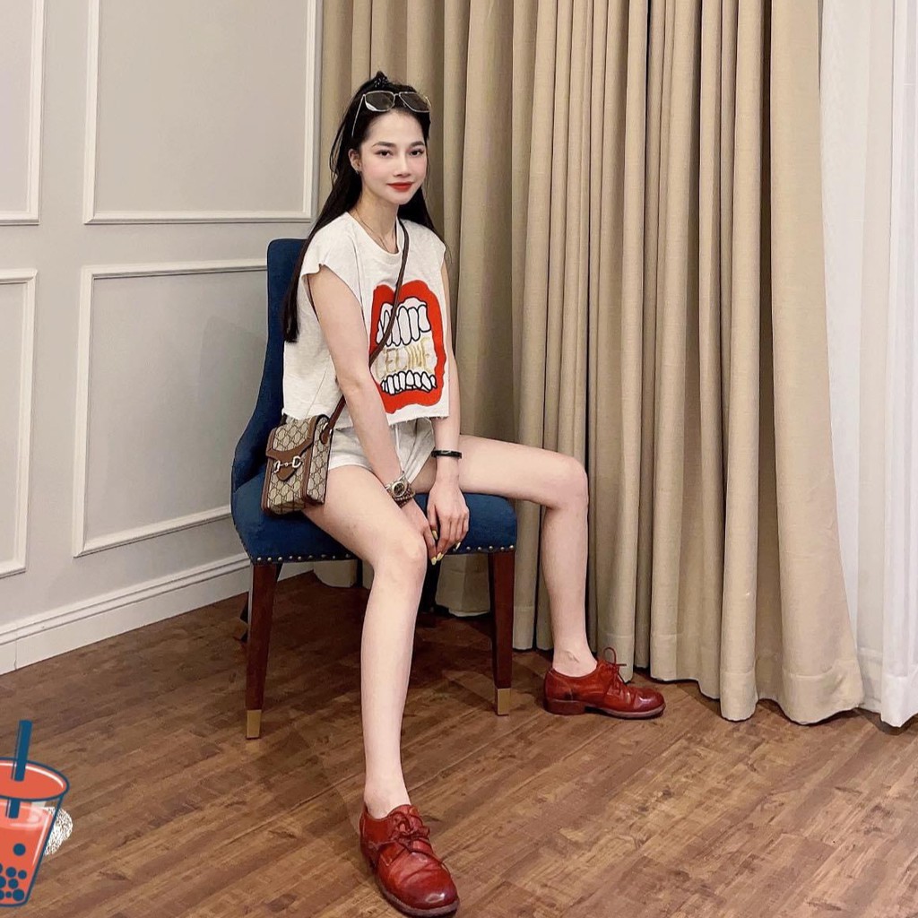 Set đồ nữ cá tính, set quần sóc áo thun đi chơi sang chảnh mùa hè đẹp 8A00229 | BigBuy360 - bigbuy360.vn