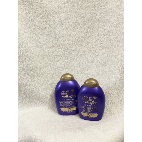 Dầu gội Biotin collagen tím 385ml organics thick & full+