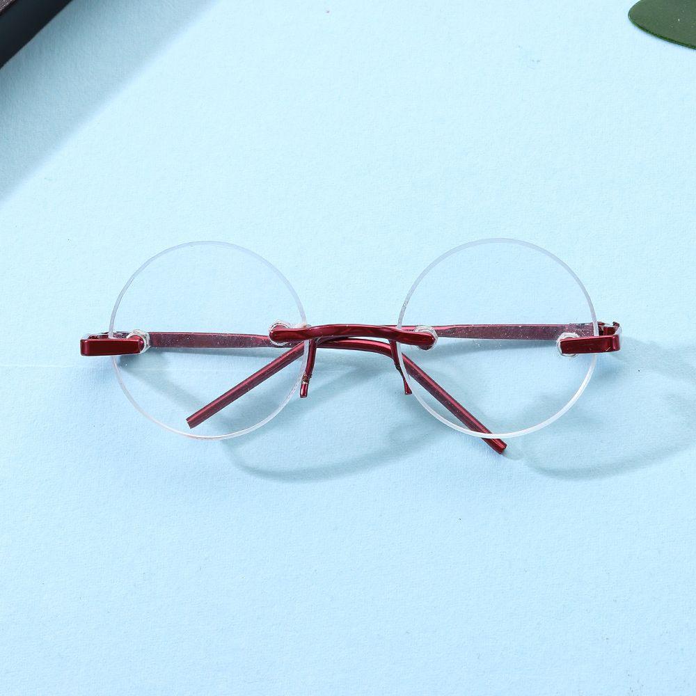 Mắt Kính Gọng Tròn Phối Lông Xù Đáng Yêu Cho Búp Bê Tỉ Lệ 1 / 61 / 12