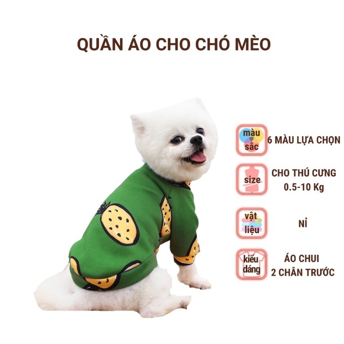 Áo Nỉ Giữ Ấm Thiết Kế Đáng Yêu Dành Cho Chó Mèo - Áo Thời Trang Cho Chó Mèo - Quần áo cho chó - PET 2021