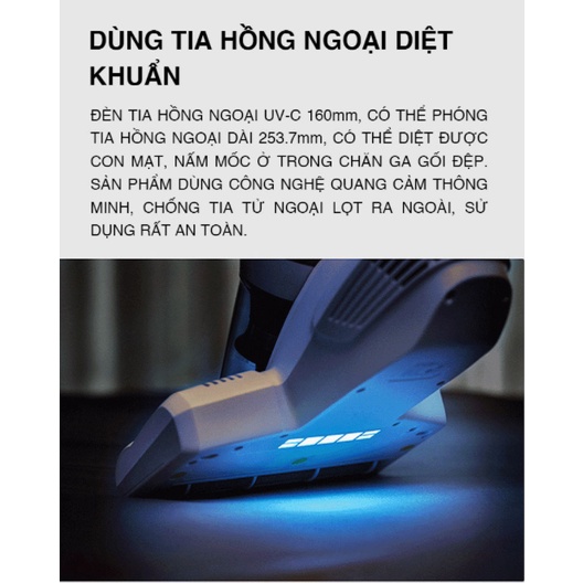 Máy hút bụi giường đệm, chăn gối, thảm, sopha Tiross TS9305