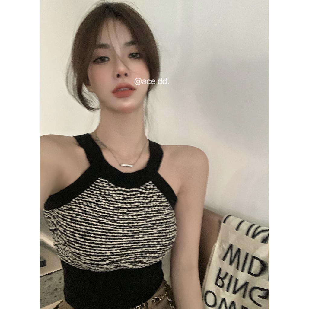 Áo Hai Dây Ôm Dáng Phong Cách Hàn Quốc Thời Trang Mùa Hè Quyến Rũ Cho Nữ