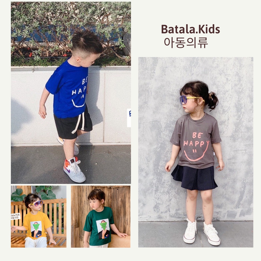 Áo Phông Cotton Batala Kids cho bé trai/ bé gái kiểu dáng thụng Hàn Quốc siêu mềm mát