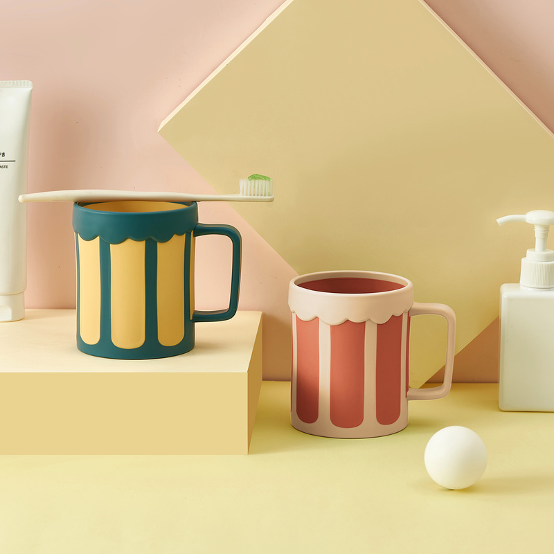 Cốc JUJIAJIA Hình Miệng Hoạt Hình Thiết Kế Đơn Giản Dễ Thương Tiện Dụng