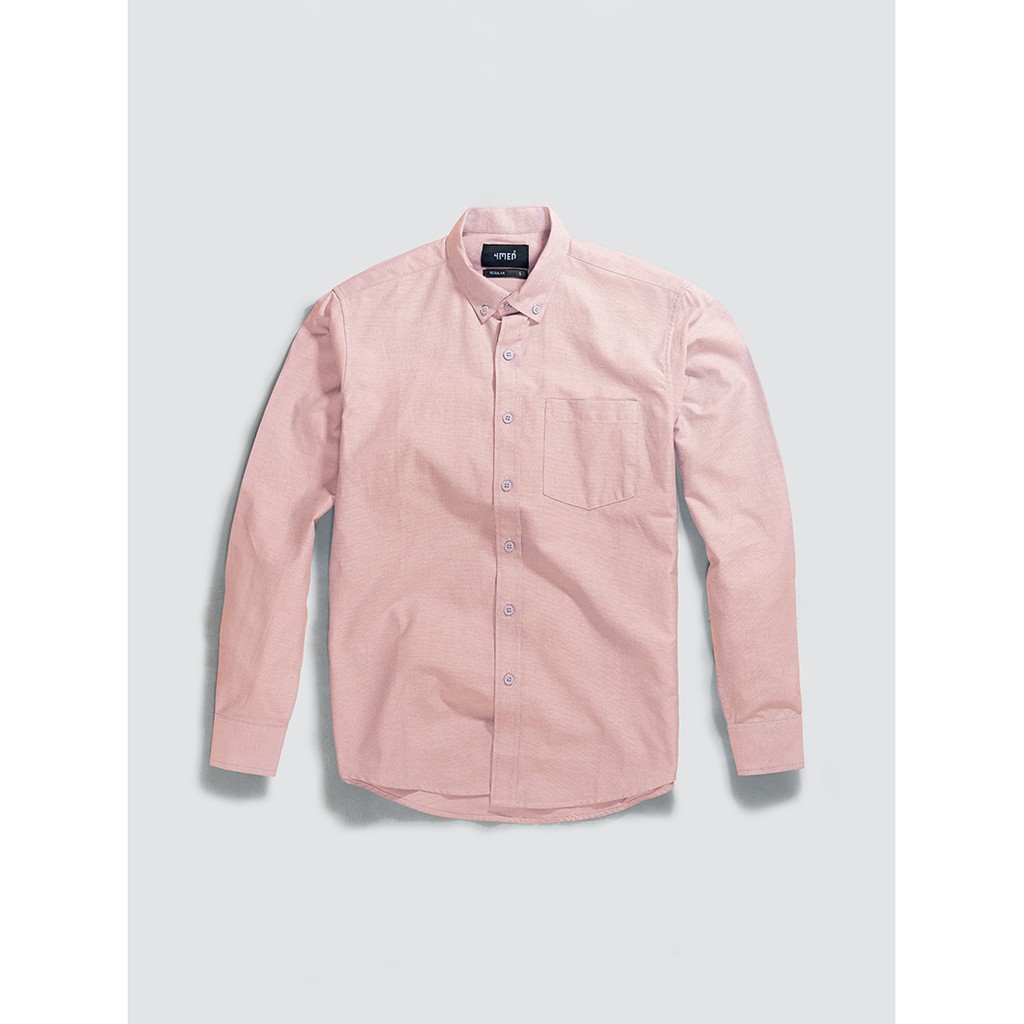 Áo sơ mi nam Oxford 4MEN SM057 dài tay, cổ Đức, có túi, vải Oxford cao cấp không nhăn, không co rút, không phai màu | BigBuy360 - bigbuy360.vn