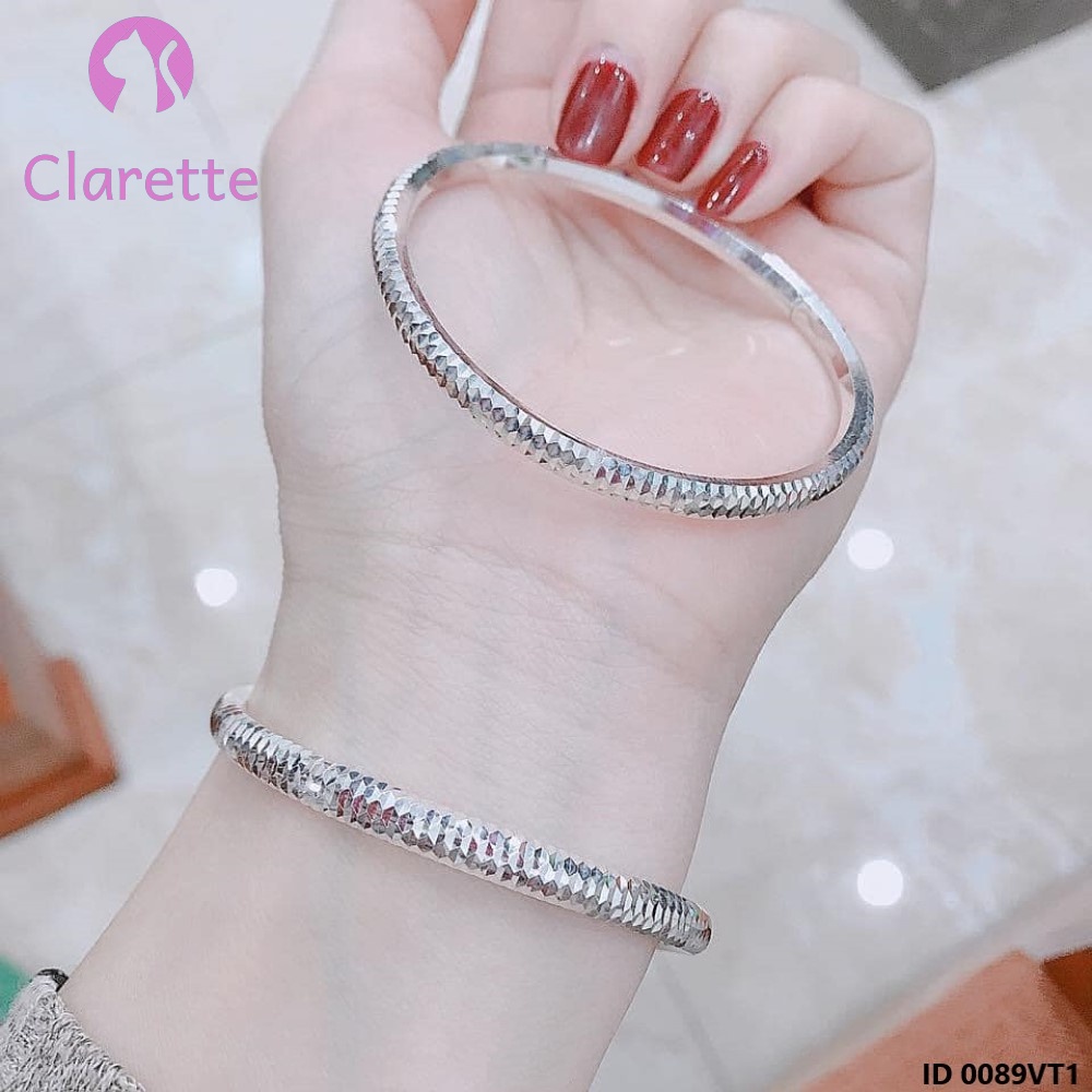 Vòng tay bạc phay Clarette 0089VT