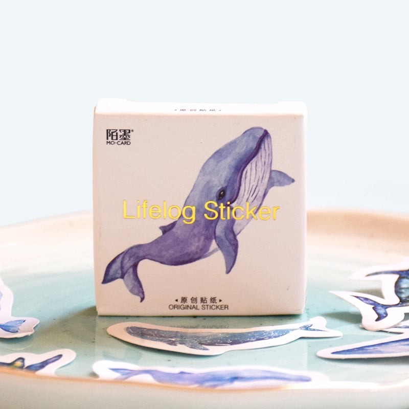 Hộp 45 Sticker Dán Cá Voi Đại Dương