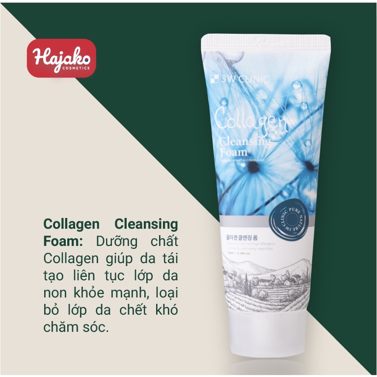 Sữa rửa mặt Hàn Quốc 3W Clinic Cleansing Foam 100ml HAJAKO