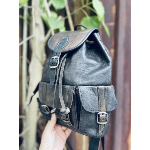 SALE-balo si da mộc màu rêu