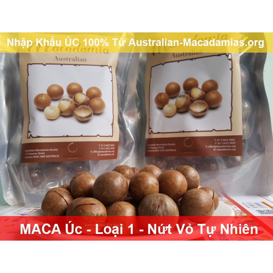 Hạt MACA ÚC, Tách Vỏ Tự Nhiên - Macadamia Australian - LOẠI 1- 500gr -1KG