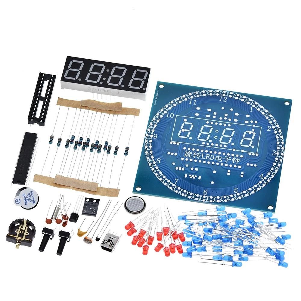 Bộ Mô Đun Đồng Hồ Đèn LED DIY DS1302 C8051 MCU STC15W408AS