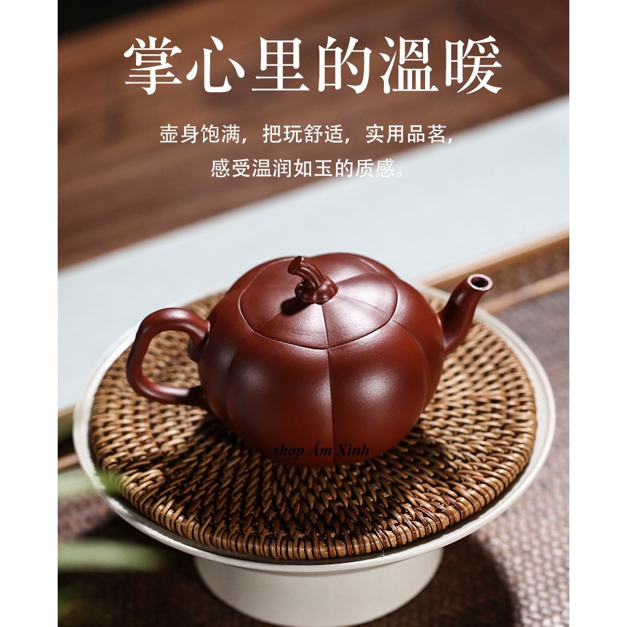 Ấm Tử Sa Nghi Hưng Quả Bí 200 ml (Đại Hồng Bào)