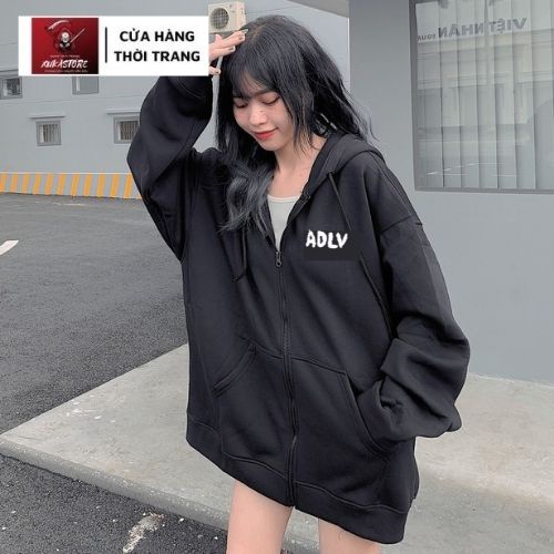 Áo Khoác nỉ nam nữ Chống Nắng hoodie ADLV Vải nỉ bông dày dăn , mũ nón to form áo rộng vải Mềm Mịn Mát XUKASTORE