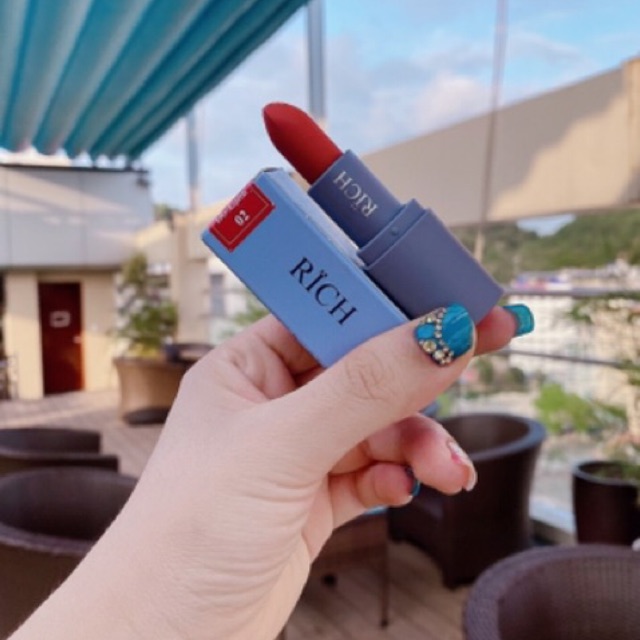 Son sáp lì Rich không chì chính hãng đỏ cam