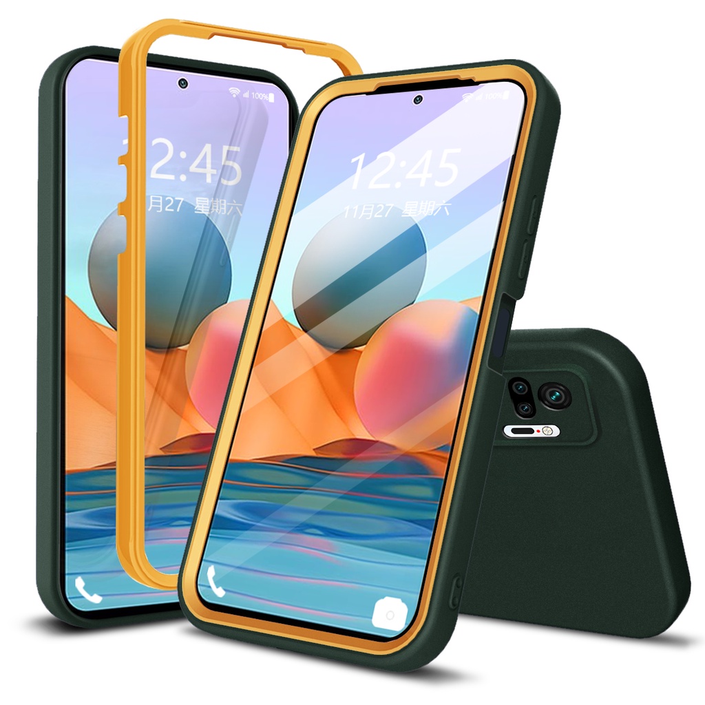 Ốp Điện Thoại Silicone 2 Trong 1 Cho Xiaomi Redmi Note 8 9 10 Pro Max 9S 10S 10 Lite X10