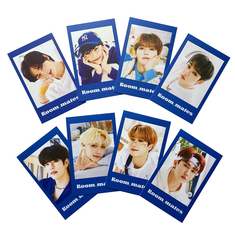 Set 8 Tấm Thẻ Ảnh In Hình Các Thành Viên Nhóm Nhạc Kpop Stray Kids 2022
