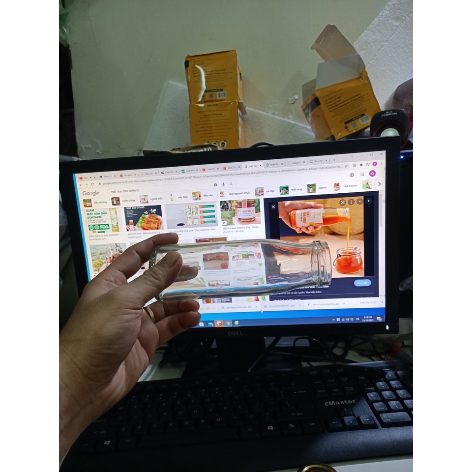 Chai Thủy Tinh Đựng Sữa ,Hạt ,Mật Ong 200ml. Chai Thủy Tinh Tròn Cao Nắp Thiếc