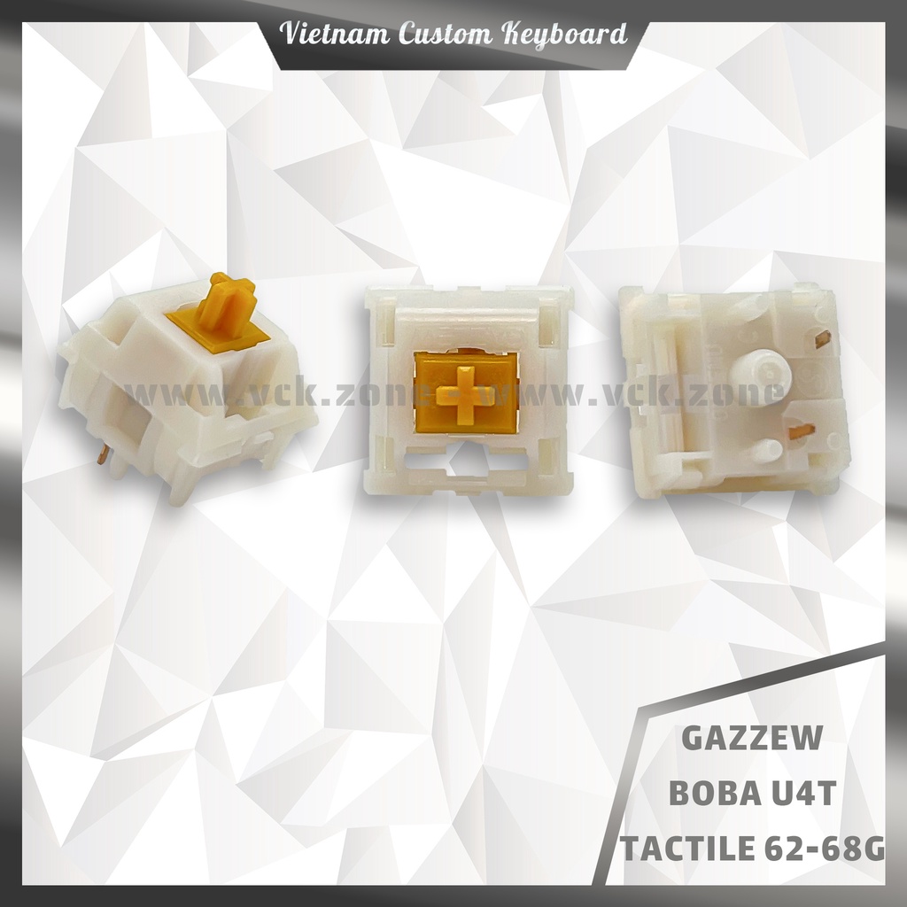 [In-Stock] Gazzew Boba Thocky Switch | U4T Tactile | LT Linear | Hiệu Năng Cao Trùm Phân Khúc | Outemu | VCK