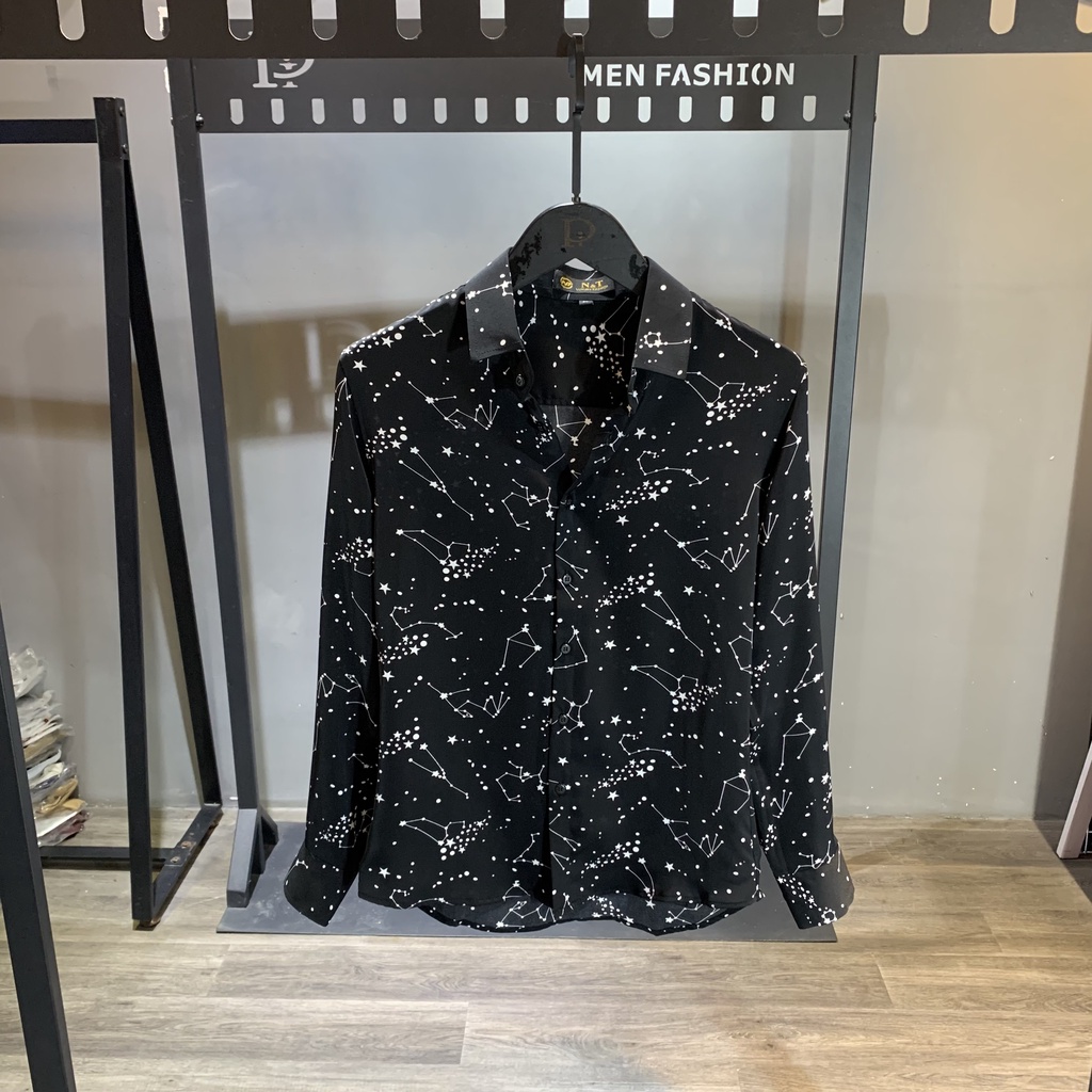 Áo sơ mi nam cao cấp dài tay form ôm hoạ tiết đơn giản sang trọng vải lụa mềm mát chống nhăn SM755 | BigBuy360 - bigbuy360.vn