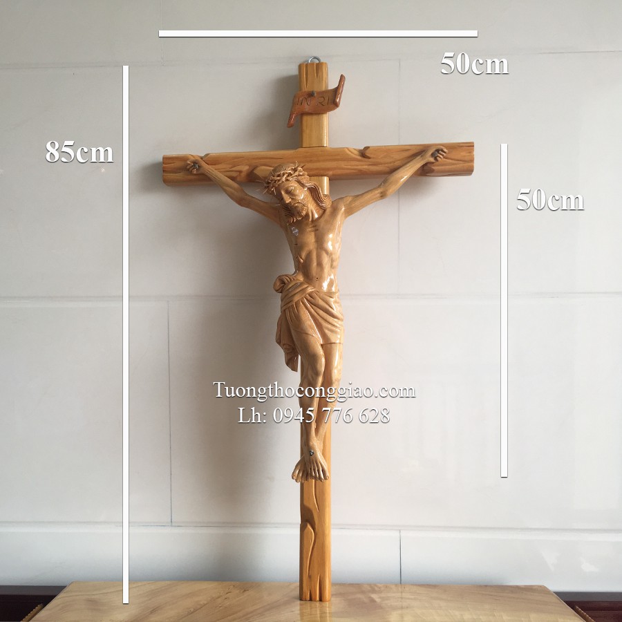 Tượng Chúa Chịu Nạn 50cm  gỗ pơ mu
