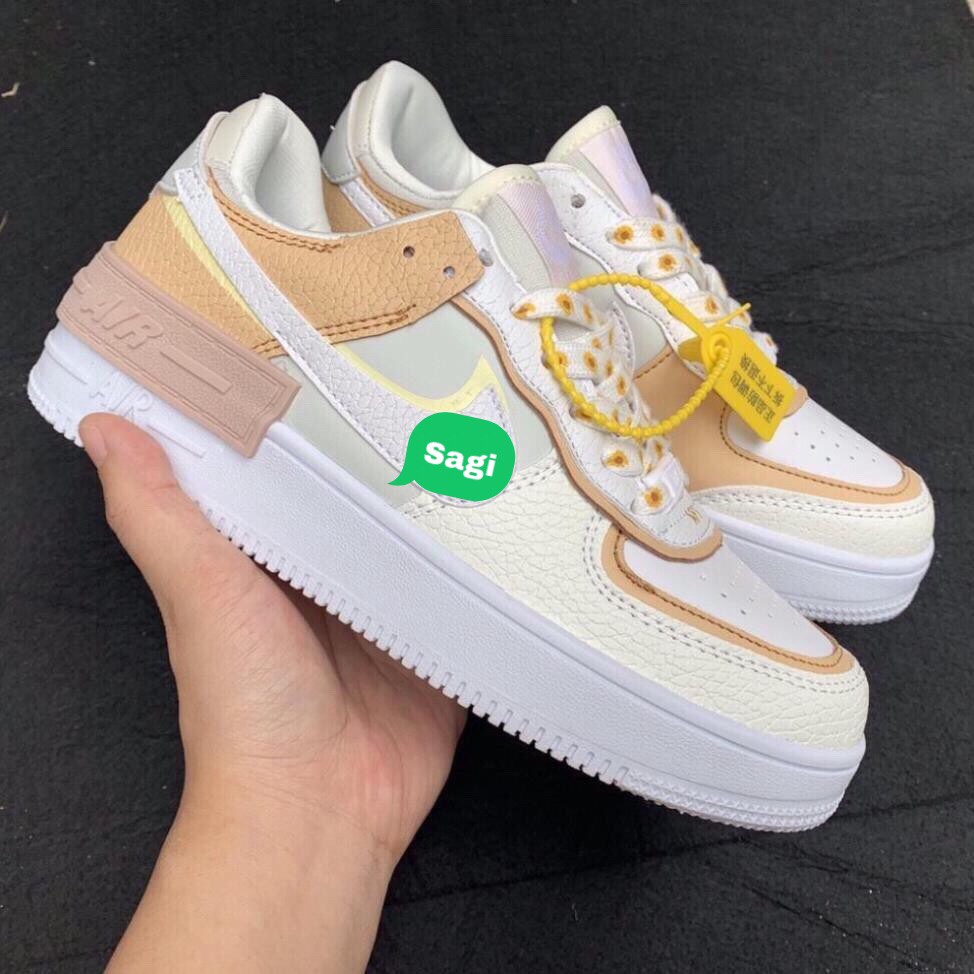 Giày air force 1 af1 shadow hoa cúc vàng thể thao sneaker nam nữ cổ thấp full box