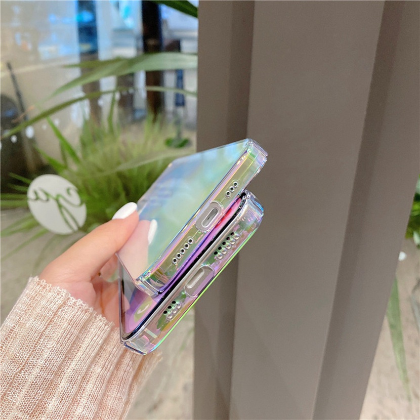 Ốp Điện Thoại PC Cứng Trong Suốt Màu Cầu Vồng Cho Xiaomi Redmi Note 10 7 Pro Note 11T 11S 10S 9T K50 K40 K20 Pro K30 Ultra 10 Prime