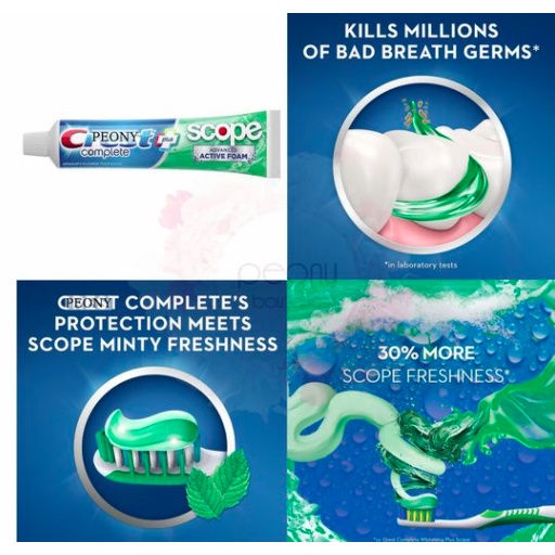 Kem đánh răng Crest 3D Advance Triple Whitening Toothpaste làm trắng răng / Gum Detoxify bảo vệ nướu / Complete thơm mi