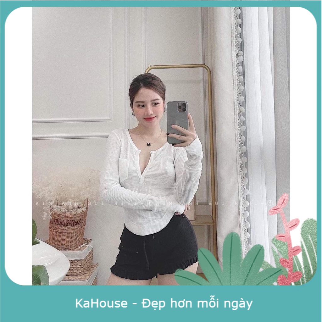 [ Hàng cao cấp loại 1 kèm hình thật ] Áo Len Tăm Gân Dài Tay Basic- KaHouse 024 | BigBuy360 - bigbuy360.vn