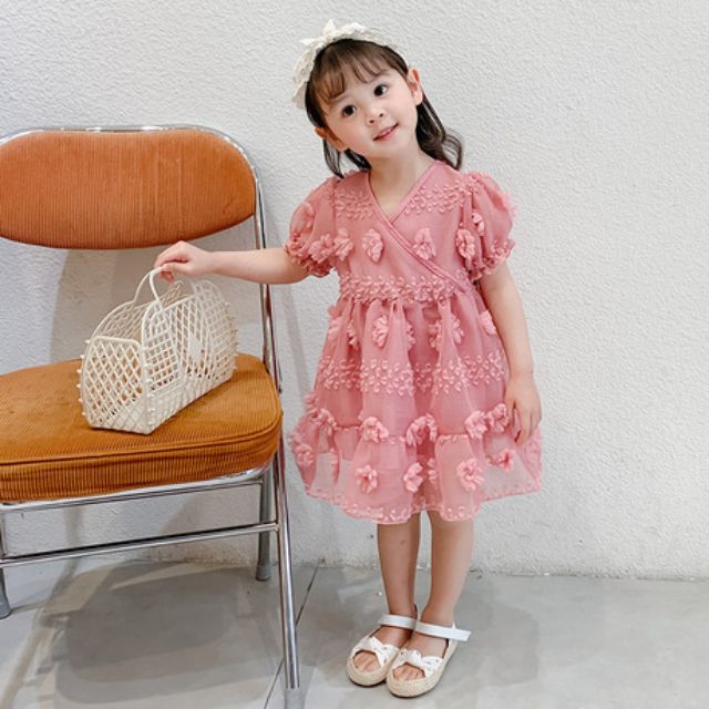 Váy hoa nổi cho bé gái MẪU HOT HÈ 2020