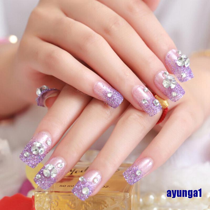 24 Móng Tay Giả Bằng Nhựa Acrylic Yunga1