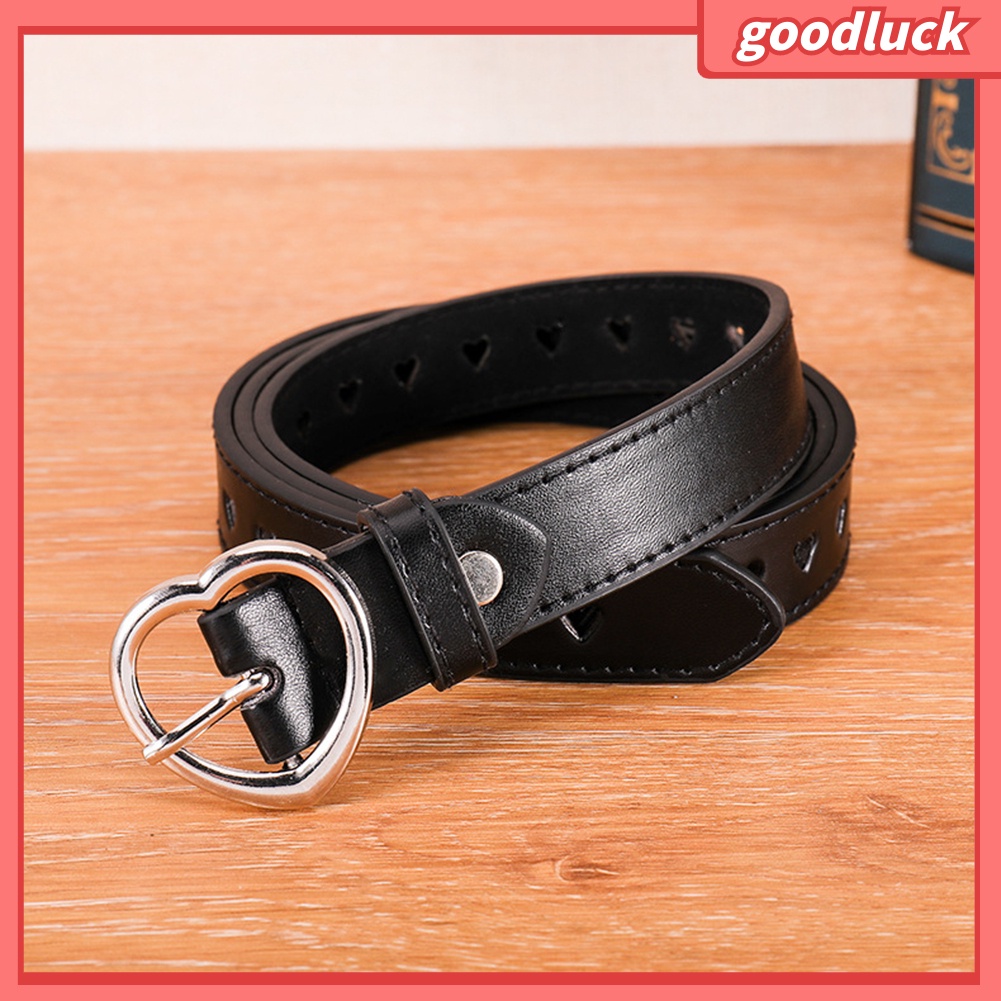 Dây nịt giả da kiểu dáng hình trái tim thời trang cho nữ