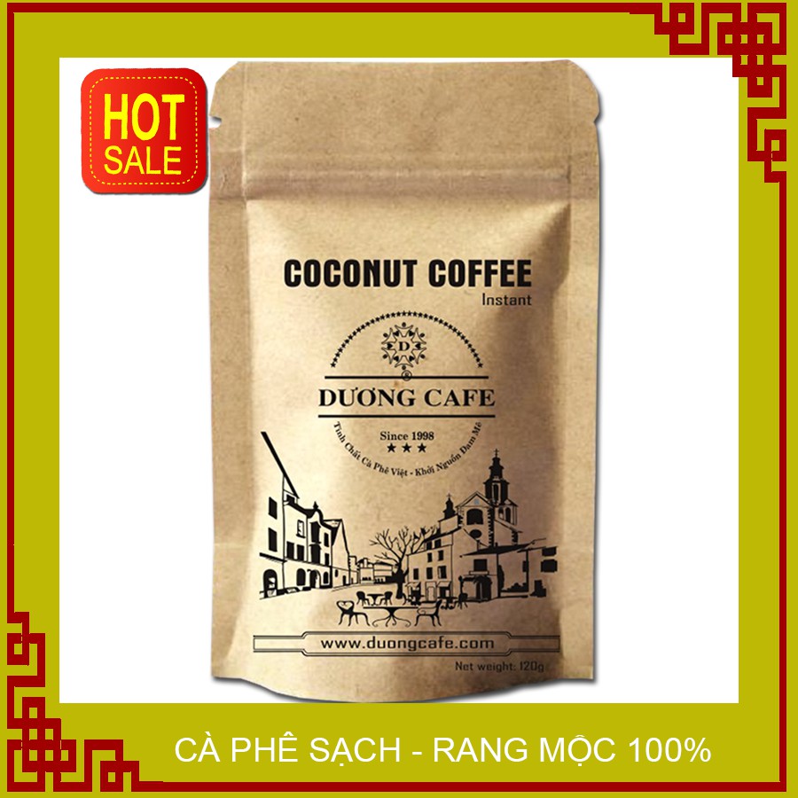 [Combo 5 Gó]i Cà phê Dừa hòa tan - RANG XAY NGUYÊN CHẤT- thơm ngon béo  ngậy -Gói 120 gr - Dương Cafe | BigBuy360 - bigbuy360.vn
