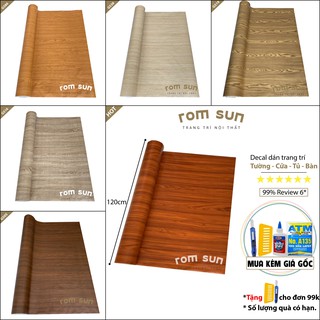 Khổ 120cm | giấy dán tường giả gỗ - đài loan - giấy dán tường vân gỗ dán phòng ngủ hàn quốc sẵn keo