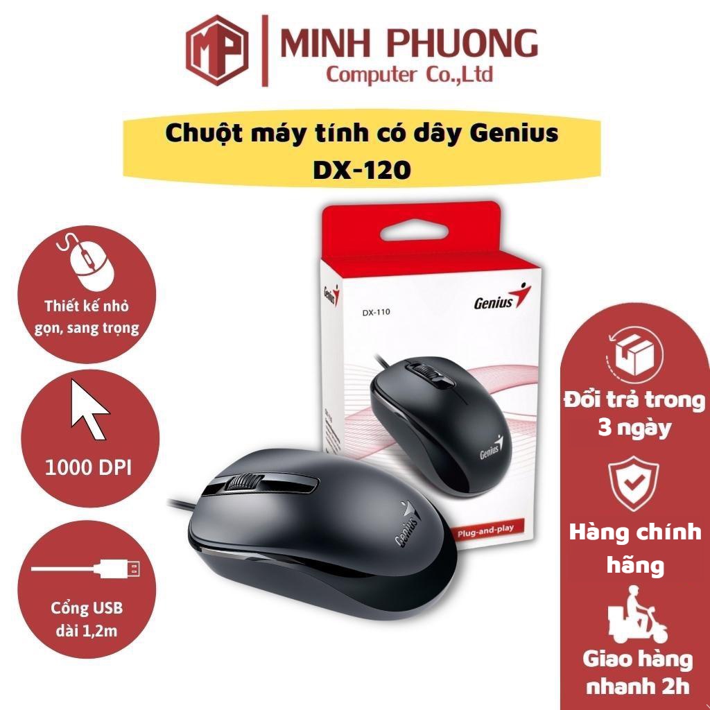 Combo Bộ Bàn Phím KB-101 và Chuột DX120 Genius Cổng USB - Hàng Chính Hãng