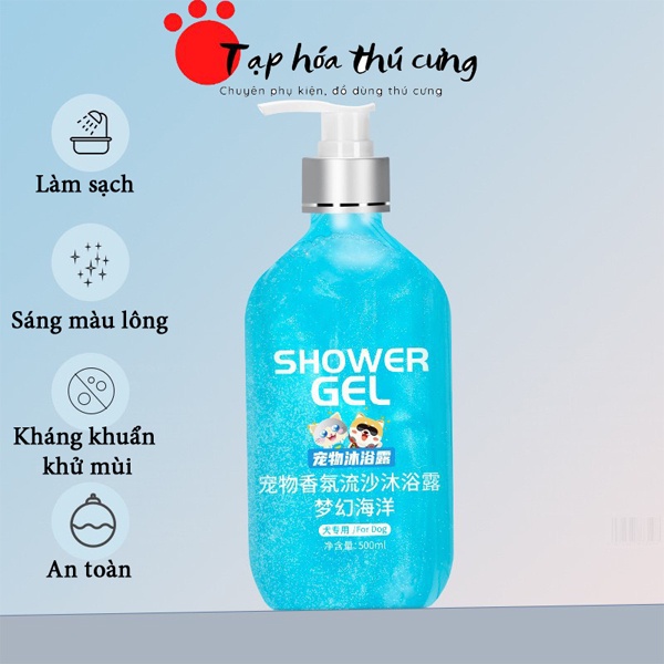 Sữa tắm hương nước hoa cho cao cấp cho chó mèo Quicksand siêu thơm kháng khuẩn , khử mùi dưỡng mượt lông 500ml
