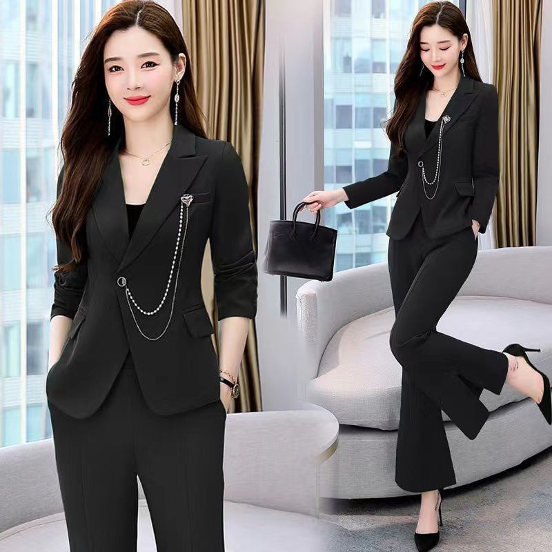 Bộ Trang Phục Hai Mảnh Áo Vest Phối Quần Dài Dáng Ôm Thời Trang Mùa Thu 2022 Cho Bạn Gái / 8MS0