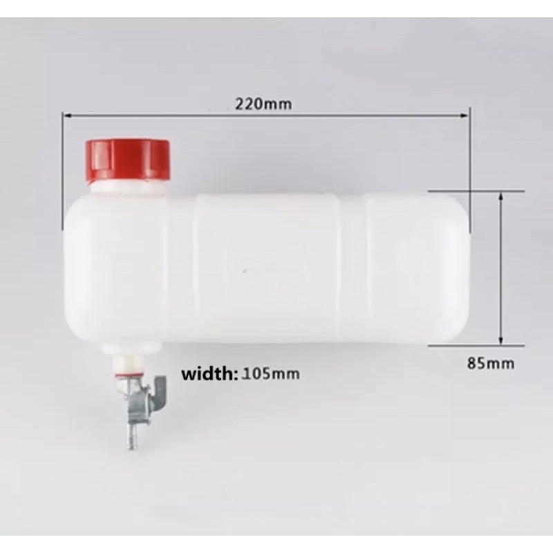 BÌNH XĂNG TRÊN MÁY BƠM NƯỚC 2 THÌ 2,5L